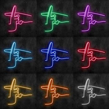 Finger auf den Lippen Geste LED-Neonschild für Bar Club