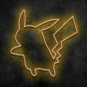Pikachu Silhouette LED-Neonschild für Gamingzimmer und Kinderzimmer