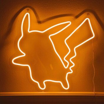 Pikachu Silhouette LED-Neonschild für Gamingzimmer und Kinderzimmer