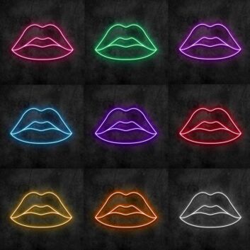 Lippenkontur LED-Neonschild Bar Wohnzimmer