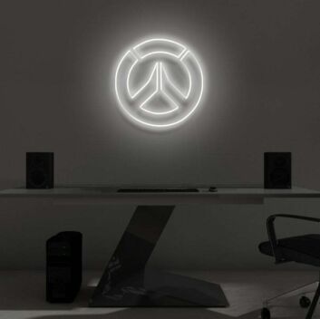 Overwatch Logo LED-Neonschild für Gamingzimmer Büro