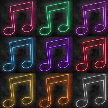 Musiknote LED-Neonschild für Musikstudio und Bar