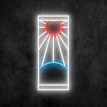 Sonnenaufgang über Horizont LED-Neonschild Wohnzimmer Büro