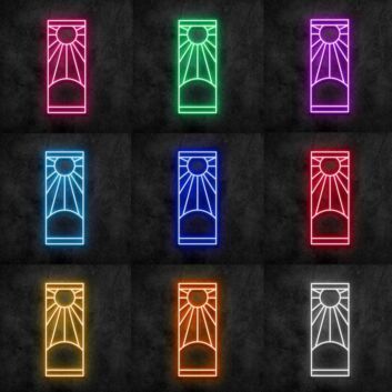 Sonnenaufgang über Horizont LED-Neonschild Wohnzimmer Büro