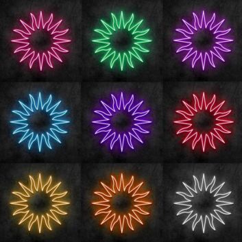 Sonne Symbol LED-Neonschild Wohnzimmer Cafe