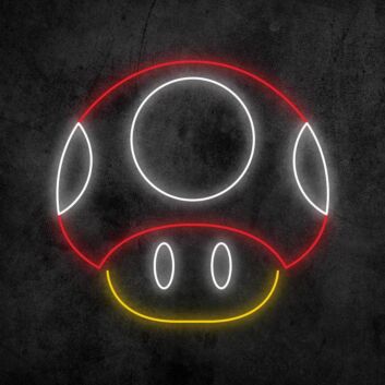 Superpilz aus der Mario-Spielwelt LED-Neonschild