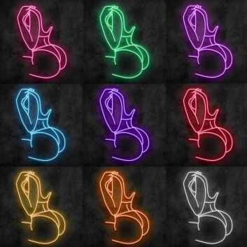 Siluette einer Frau in Unterwäsche LED-Neonschild für Bar Club