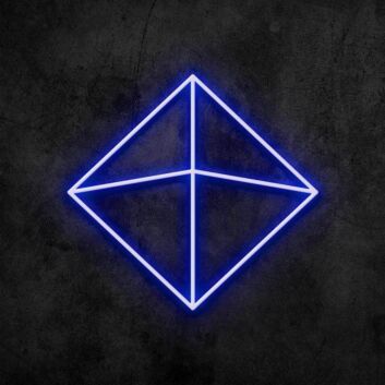 Diamantform LED-Neonschild Wohnzimmer Büro