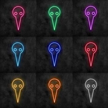 Pestmaske Symbol LED-Neonschild für Bar Club