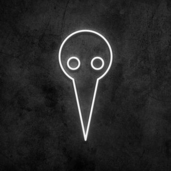 Pestmaske Symbol LED-Neonschild für Bar Club