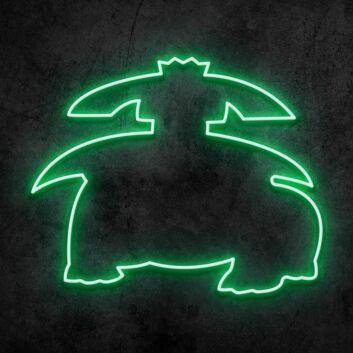 stilisiertes Monster LED-Neonschild für Gamingzimmer