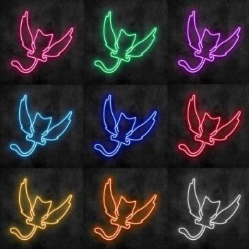 Katze mit Flügeln LED-Neonschild Wohnzimmer Kinderzimmer