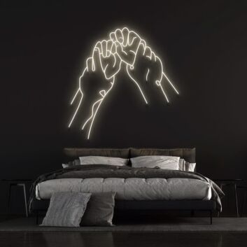 Verbundene Hände LED-Neonschild