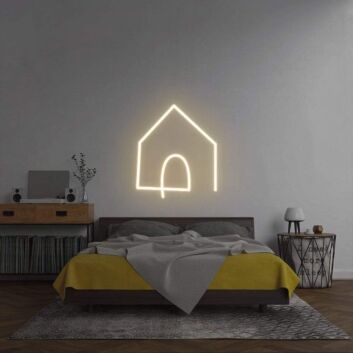 Haus Symbol LED-Neonschild Wohnzimmer Flur