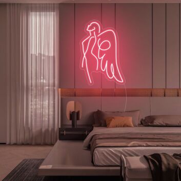 Engel Silhouette LED-Neonschild Schlafzimmer Wohnzimmer