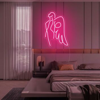Engel Silhouette LED-Neonschild Schlafzimmer Wohnzimmer