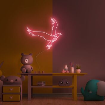 fliegender Papagei LED-Neonschild für Kinderzimmer und Wohnzimmer