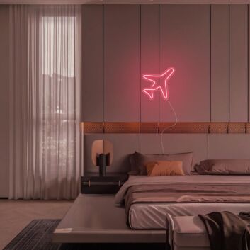 Flugzeug LED-Neonschild für Schlafzimmer oder Wohnzimmer