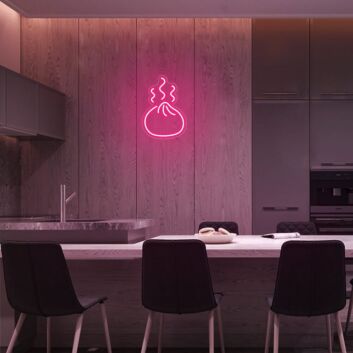 gedämpfter Teigtaschen-Dumpling LED-Neonschild für Küche oder Restaurant