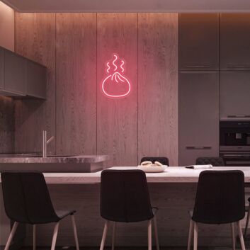 gedämpfter Teigtaschen-Dumpling LED-Neonschild für Küche oder Restaurant