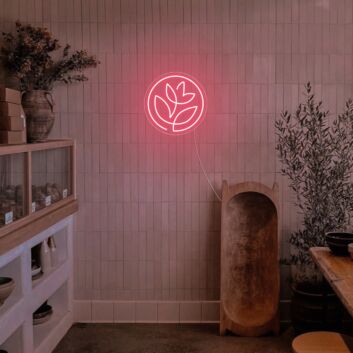 Blatt Symbol LED-Neonschild für Café und Wohnzimmer