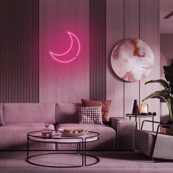 Halbmond LED-Neonschild für Wohnzimmer Schlafzimmer