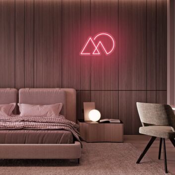 Berg mit Sonne LED-Neonschild Schlafzimmer Wohnzimmer