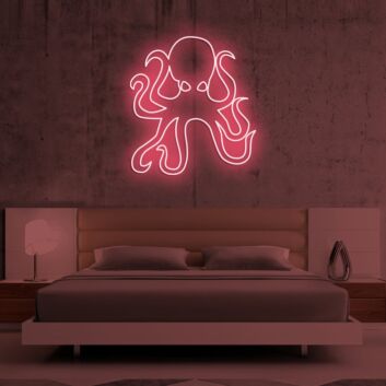 Oktopus LED-Neonschild für Schlafzimmer oder Wohnzimmer