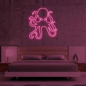 Oktopus LED-Neonschild für Schlafzimmer oder Wohnzimmer