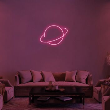 Planet mit Ring LED-Neonschild für Wohnzimmer oder Schlafzimmer
