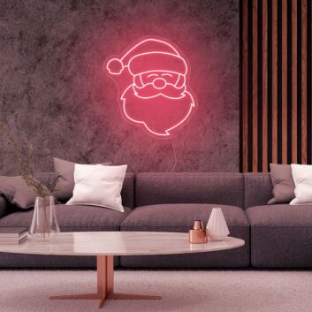 Weihnachtsmannkopf LED-Neonschild Wohnzimmer Weihnachtsdekoration