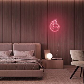 Pferdekopf LED-Neonschild Schlafzimmer