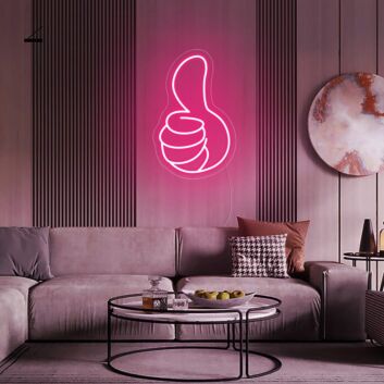 Daumen hoch Symbol LED-Neonschild Wohnzimmer Bar
