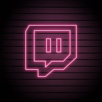 Twitch-Logo als LED-Neonschild