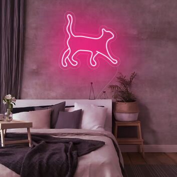 gehende Katze LED-Neonschild für Wohnzimmer oder Schaufenster