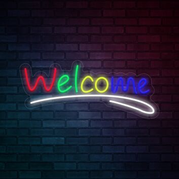 Welcome LED Neonschild für Eingang und Geschäft