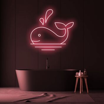 Wal LED-Neonschild für Badezimmer oder Kinderzimmer