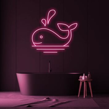 Wal LED-Neonschild für Badezimmer oder Kinderzimmer