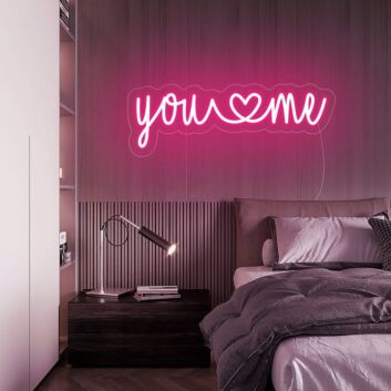 you ♥ me LED-Neonschild Schlafzimmer Wohnzimmer