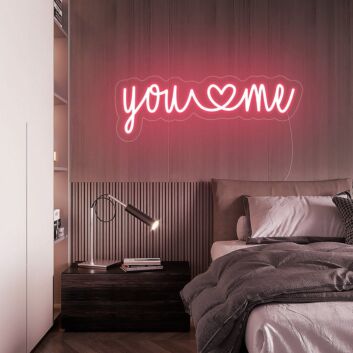you ♥ me LED-Neonschild Schlafzimmer Wohnzimmer