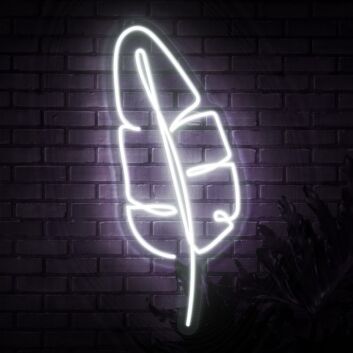Bananenblatt als LED-Neonschild
