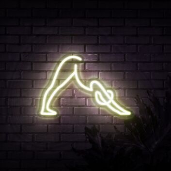 Yoga Pose Herabschauender Hund LED-Neonschild Yoga Studio Wohnzimmer