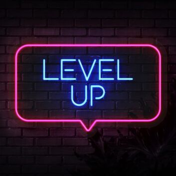 LEVEL UP LED-Neonschild für Gaming Raum und Bar