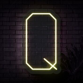 Q Buchstabe Symbol LED-Neonschild Gamingzimmer