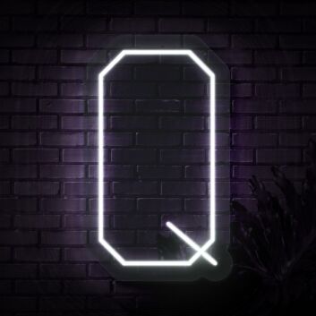 Q Buchstabe Symbol LED-Neonschild Gamingzimmer