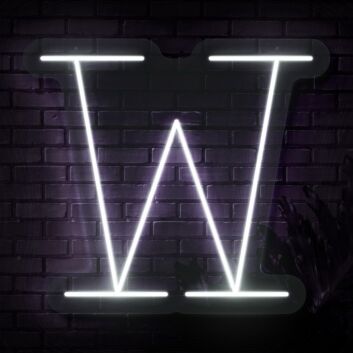 Buchstabe W LED Neonschild für Wohnzimmer und Bar