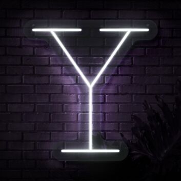Buchstabe Y LED-Neonschild mit Serifen