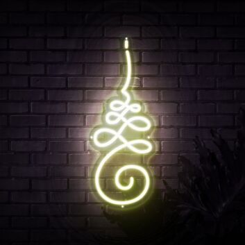Ornamentale Linienverzierung LED-Neonschild Wohnzimmer Studio