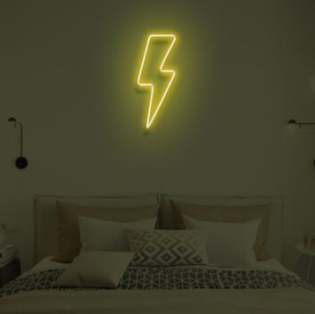 Blitzsymbol LED-Neonschild Schlafzimmer Wohnzimmer