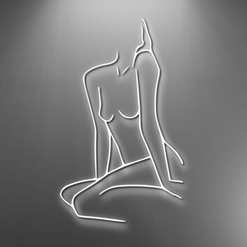 Sitzende nackte Frau Silhouette LED-Neonschild für Bar Club